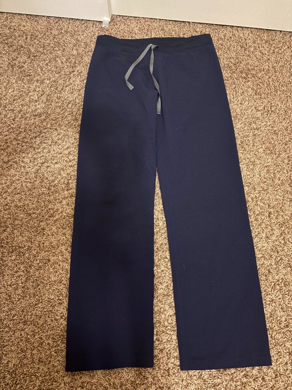 FIGS Technical Collection Scrub Pants Medium Navy Blue Pockets Drawstring